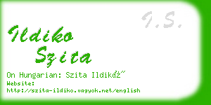 ildiko szita business card